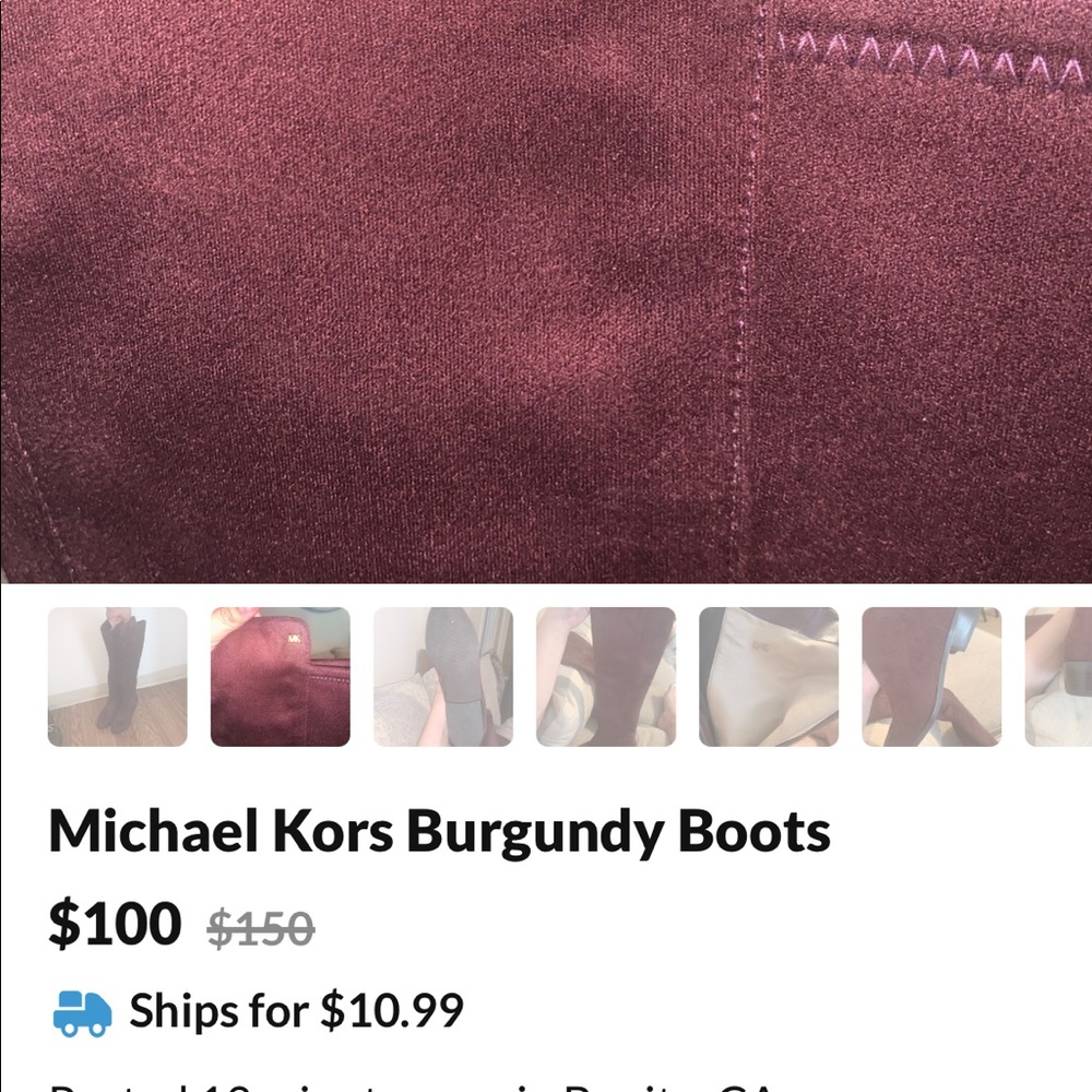 Michael kors burgundy boots - Picture 7 of 8